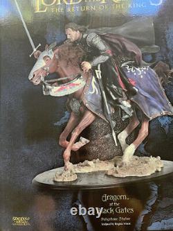 Aragorn at the Black Gates Lord of the Rings Polystone Statue Sideshow Weta IOB