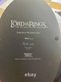 Aragorn at the Black Gates Lord of the Rings Polystone Statue Sideshow Weta IOB