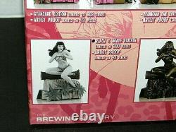 Bettie Page Retro Black And White Statue /300 Made New Sealed Taped Gem Dynamite