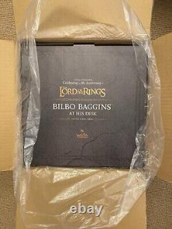 Bilbo Baggins at Desk Statue 16 Lord of the Rings Weta