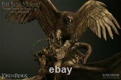 Diorama Lord of the rings Fell Beast VS Eagle FAUX BRONZE Statue