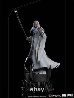 Iron Studios LORD OF THE RINGS Saruman White Wizard 1/10 Art Scale Statue NEW