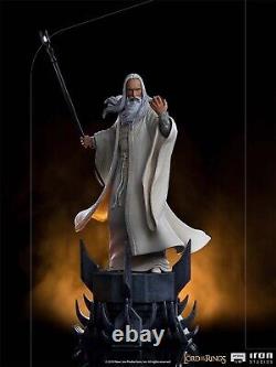 Iron Studios LORD OF THE RINGS Saruman White Wizard 1/10 Art Scale Statue NEW