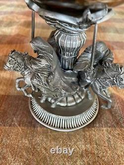 Lord Of The Rings 3 Nazgûl Riders With Eye Of Sarun On Top Heavy Pewter Statue