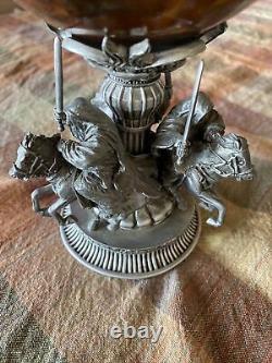 Lord Of The Rings 3 Nazgûl Riders With Eye Of Sarun On Top Heavy Pewter Statue