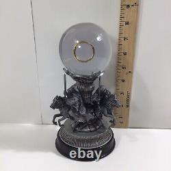 Lord of The Rings Noble Collection Quest for The Ring Pewter Statue Glass Globe