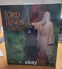 SARUMAN THE WHITE 1/6 scale Polystone Statue Lord of the Rings Sideshow Weta NIB