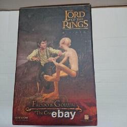 SIDESHOW The Lord of the Rings FRODO & GOLLUM The Crack of DOOM Statue with Box