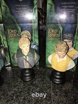 Sideshow Statue Lord of the Rings Mini Busts of Frodo Samwise Peregrin Merry Lot