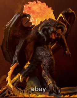 The Lord of the Rings Balrog Figure Statue 11 /w Articulation + Flaming Whip