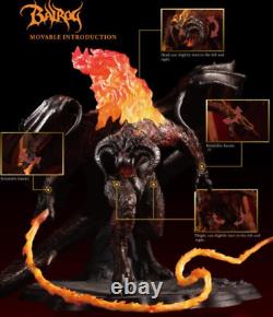 The Lord of the Rings Balrog Figure Statue 11 /w Articulation + Flaming Whip