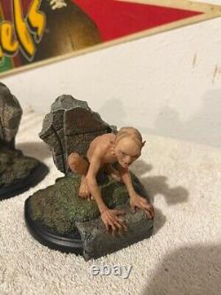 WETA Lord of the Rings Gollum & Smeagol in Ithilien Polystone Mini Statue NEW