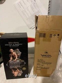 WETA Lord of the Rings Gollum & Smeagol in Ithilien Polystone Mini Statue NEW