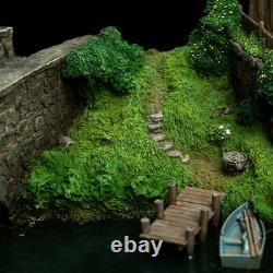 WETA Lord of the Rings Hobbiton Mill & Bridge Polystone Village Statue NEW