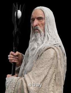 WETA Lord of the Rings Saruman the White Wizard with Staff Polystone Statue NEW