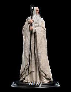 WETA Lord of the Rings Saruman the White Wizard with Staff Polystone Statue NEW