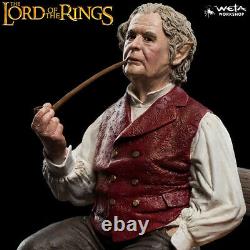 Weta Collectibles The Lord of The Rings Bilbo Baggins on Bench Statue Brand New