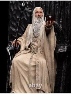 Weta Collectibles The Lord of the Rings Saruman the White on Throne Statue NISB