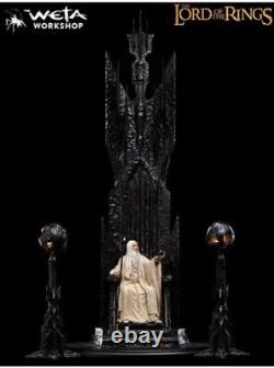 Weta Collectibles The Lord of the Rings Saruman the White on Throne Statue NISB