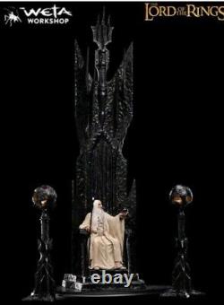 Weta Collectibles The Lord of the Rings Saruman the White on Throne Statue NISB