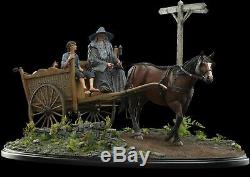 Weta Lord Of The Rings Masters Sammlung Gandalf & Frodo Auf Cart Figur Statue
