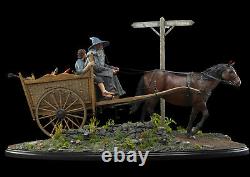 Weta Lord of the Rings MASTERS COLLECTION Gandalf & Frodo on Cart Figure Statue