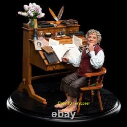 Weta Workwhop The Lord Of The Rings Bilbo Baggins At His Desk Statue In Stock